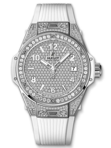 AAA Replica Hublot Big Bang One Click Steel White Full Pave 39mm Watch 465.SE.9010.RW.1604